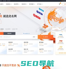 龙名网-域名查询注册-域名抢注-SSL证书-数字化服务平台
