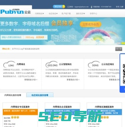 专业的云计算、动态域名服务提供商 - 公云PubYun