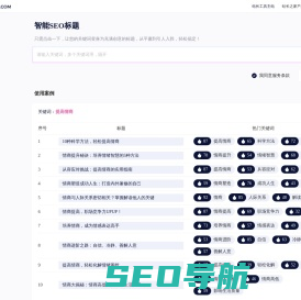 智能SEO标题-标题ai工具-站长AI